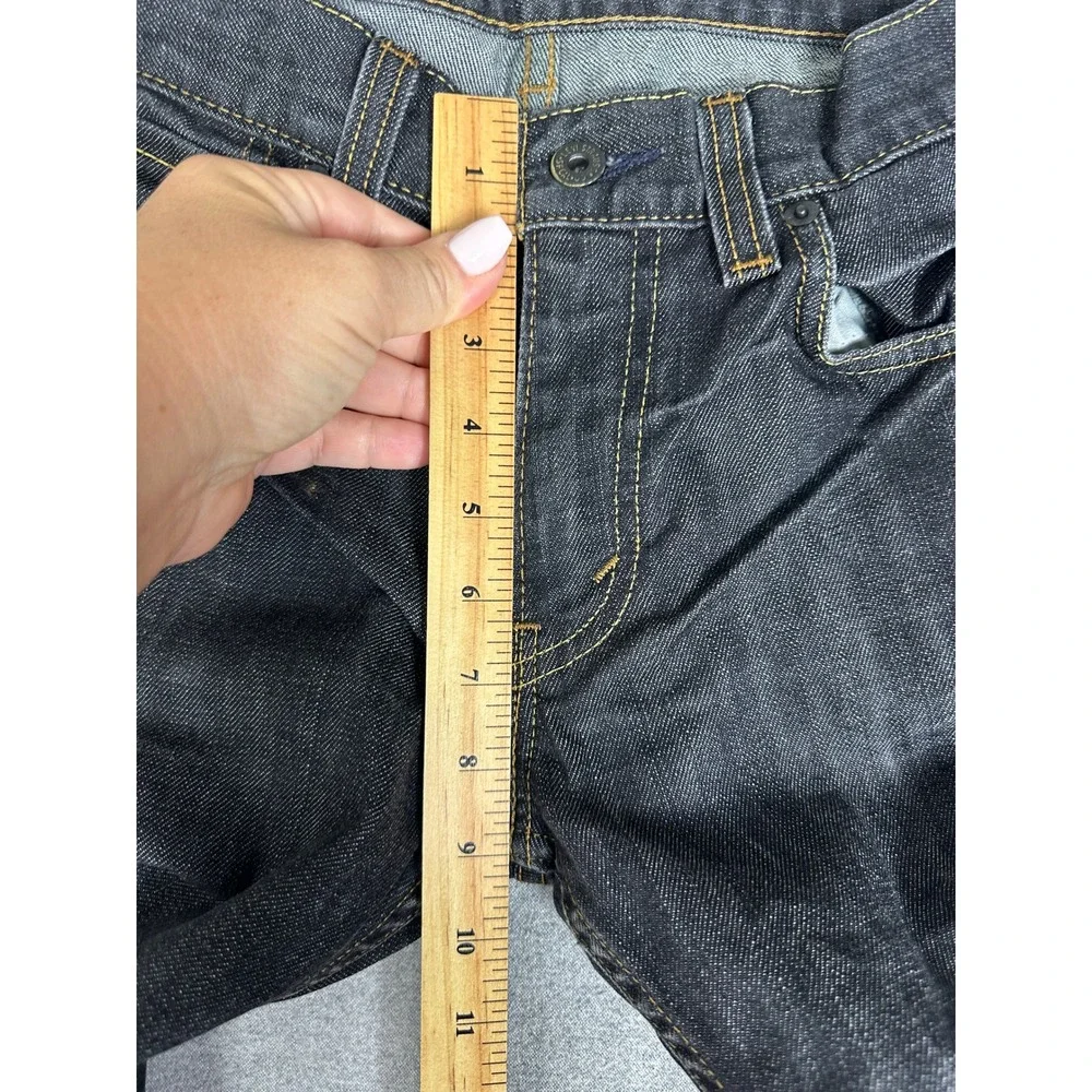 Levis 511 Jeans Mens 30x30 Skinny Black Dark Wash Stretch Denim